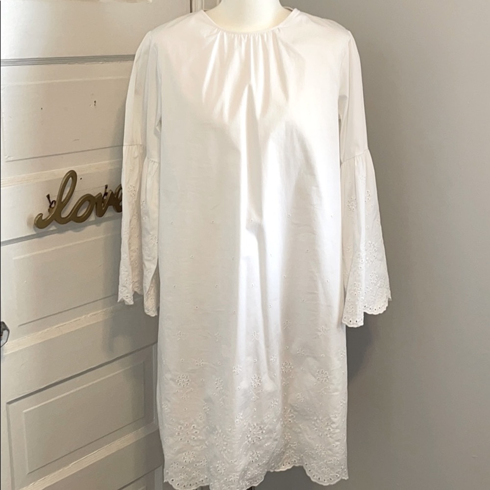 Michael Kors Eyelet Cotton Dress in White